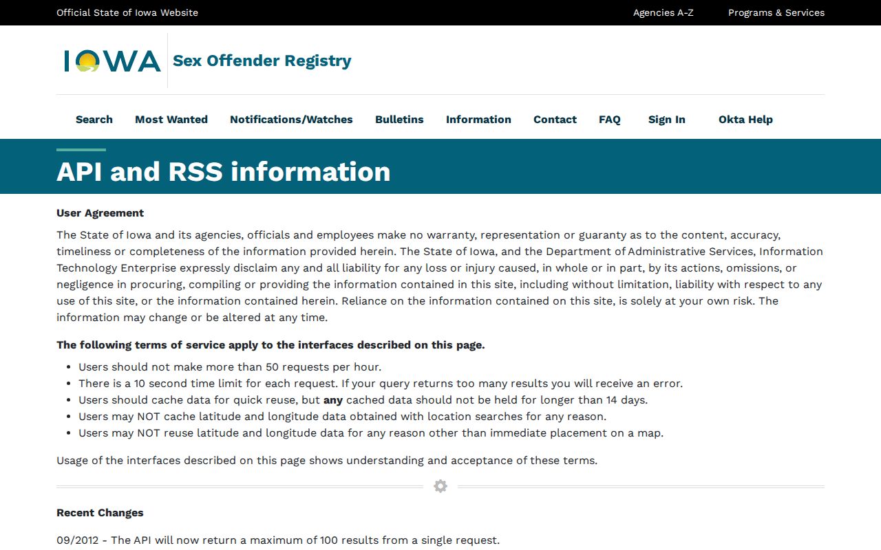 Montgomery County sex offender registry search field documentation